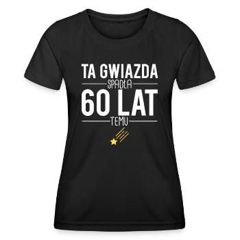 Ta gwiazda spadla 60 lat temu - T-shirt sport Femme - noir - Devant - AI Model Female 172 light (172cm)