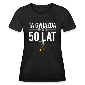 Ta gwiazda spadla 50 lat temu - T-shirt sport Femme - noir - Devant - AI Model Female 172 light (172cm)