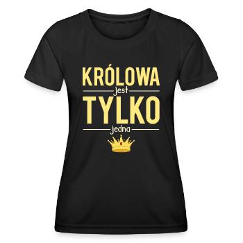 Krolowa jest tylko jedna polonaise - T-shirt sport Femme - noir - Devant - AI Model Female 172 light (172cm)