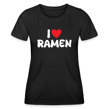 I love ramen idée cadeau ramen lover - T-shirt sport Femme - noir - Devant - AI Model Female 172 light (172cm)