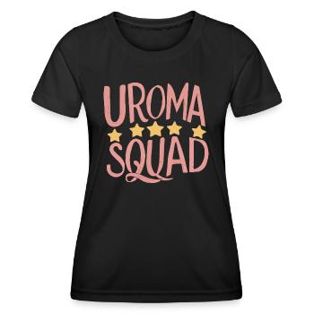 Uroma Squad Geburtstag Uroma Enkel Weihnachten - Frauen Funktions-T-Shirt - Schwarz - Vorne - AI Model Female 172 light (172cm)