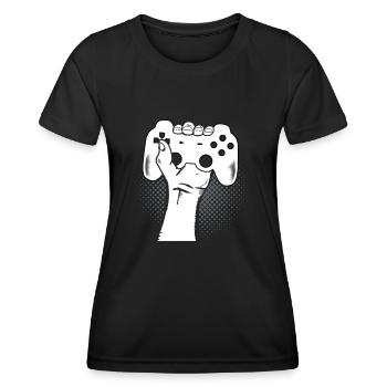 Controller Gamer Macht | Gaming - Frauen Funktions-T-Shirt - Schwarz - Vorne - AI Model Female 172 light (172cm)