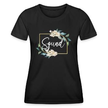 Bride Squad Enterrement de vie de jeune fille Femmes Floral - T-shirt sport Femme - noir - Devant - AI Model Female 172 light (172cm)