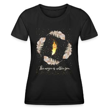 La magie est en vous - T-shirt sport Femme - noir - Devant - AI Model Female 172 light (172cm)