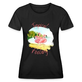 Tropical Feeling - Women's Functional T-Shirt - black - Front - AI Model Female 172 light (172cm)