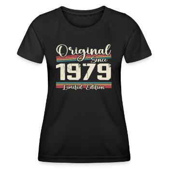 1979 Cadeau D’anniversaire Rétro Vintage 1979 - T-shirt sport Femme - noir - Devant - AI Model Female 172 light (172cm)