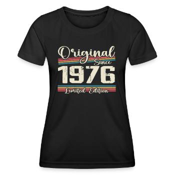 1976 Vintage Retro Birthday Gift 1976 - Women's Functional T-Shirt - black - Front - AI Model Female 172 light (172cm)