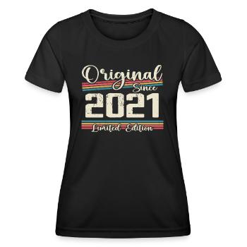 2021 Vintage Retro Geburtstagsgeschenk 2021 - Frauen Funktions-T-Shirt - Schwarz - Vorne - AI Model Female 172 light (172cm)