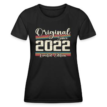 2022 Vintage Retro Geburtstagsgeschenk 2022 - Frauen Funktions-T-Shirt - Schwarz - Vorne - AI Model Female 172 light (172cm)