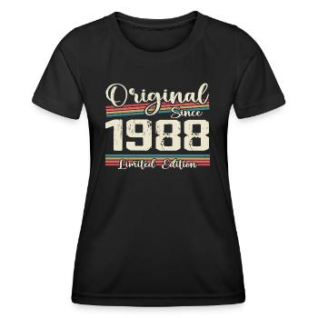 1988 Cadeau D’anniversaire Rétro Vintage 1988 - T-shirt sport Femme - noir - Devant - AI Model Female 172 light (172cm)