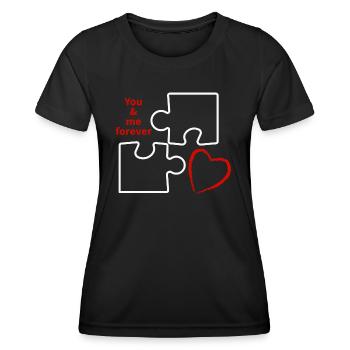 Toi et moi - T-shirt sport Femme - noir - Devant - AI Model Female 172 light (172cm)