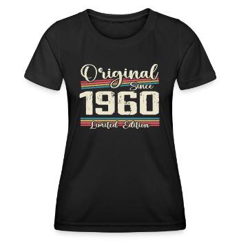 1960 Cadeau D’anniversaire Rétro Vintage 1960 - T-shirt sport Femme - noir - Devant - AI Model Female 172 light (172cm)