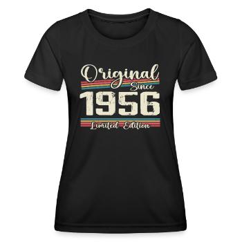 1956 Cadeau D’anniversaire Rétro Vintage 1956 - T-shirt sport Femme - noir - Devant - AI Model Female 172 light (172cm)
