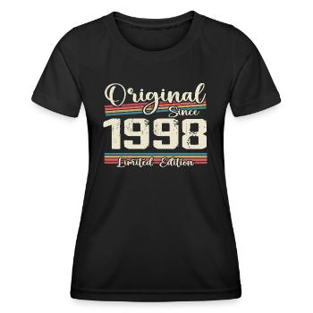 1998 Vintage Retro Geburtstagsgeschenk 1998 - Frauen Funktions-T-Shirt - Schwarz - Vorne - AI Model Female 172 light (172cm)