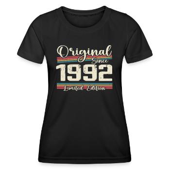 1992 Cadeau D’anniversaire Rétro Vintage 1992 - T-shirt sport Femme - noir - Devant - AI Model Female 172 light (172cm)