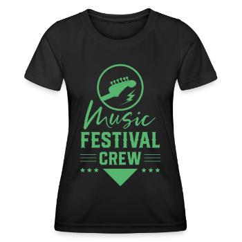 Musik Festival Musikfest Festivals Festivalgänger - Frauen Funktions-T-Shirt - Schwarz - Vorne - AI Model Female 172 light (172cm)