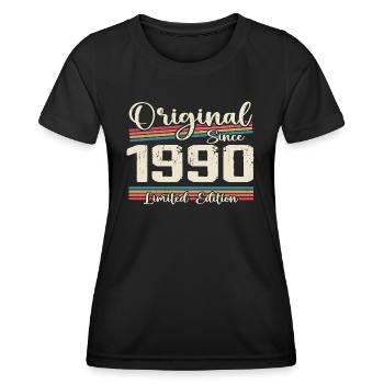 1990 Cadeau D’anniversaire Rétro Vintage 1990 - T-shirt sport Femme - noir - Devant - AI Model Female 172 light (172cm)