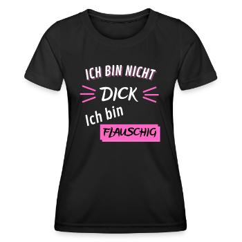 Ich bin nicht Dick ich bin flauschig Lustig - Frauen Funktions-T-Shirt - Schwarz - Vorne - AI Model Female 172 light (172cm)