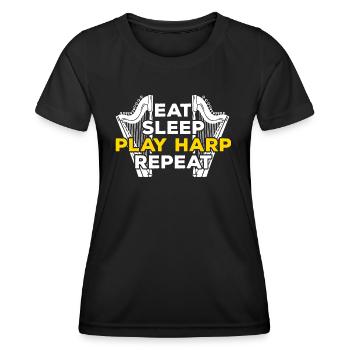 Harpe - T-shirt sport Femme - noir - Devant - AI Model Female 172 light (172cm)