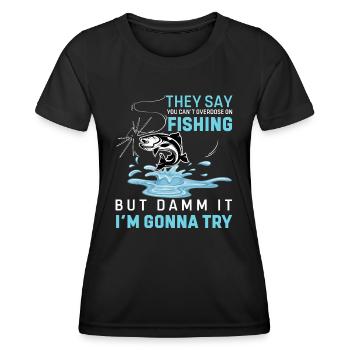 Fun And Games Until Someone Loses A Walleye - Women's Functional T-Shirt - black - Front - AI Model Female 172 light (172cm)