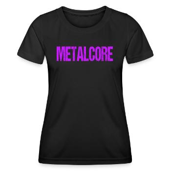 Lustiges Metalcore Pink Sarkastischer Metal - Frauen Funktions-T-Shirt - Schwarz - Vorne - AI Model Female 172 light (172cm)