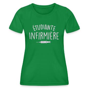 Krankenpflegeschülerin - Frauen Funktions-T-Shirt - Kelly Green - Vorne - AI Model Female 172 dark (172cm)