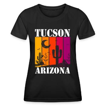 Tucson, Arizona - T-shirt sport Femme - noir - Devant - AI Model Female 172 light (172cm)
