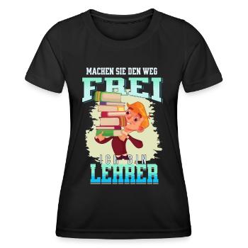 Lehrer im Stress - Frauen Funktions-T-Shirt - Schwarz - Vorne - AI Model Female 172 light (172cm)