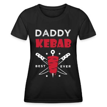 Papa Kebab Geschenk Papa Koch bester Kebab - Frauen Funktions-T-Shirt - Schwarz - Vorne - AI Model Female 172 light (172cm)