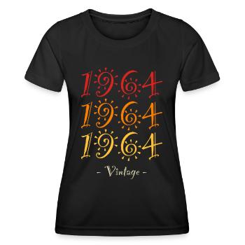 Jahrgang 1964 - Frauen Funktions-T-Shirt - Schwarz - Vorne - AI Model Female 172 light (172cm)