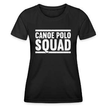 Kanu-Polo - Frauen Funktions-T-Shirt - Schwarz - Vorne - AI Model Female 172 light (172cm)