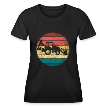 Tracteur - T-shirt sport Femme - noir - Devant - AI Model Female 172 light (172cm)