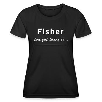 Angler Fischer fischen gehen - Frauen Funktions-T-Shirt - Schwarz - Vorne - AI Model Female 172 light (172cm)