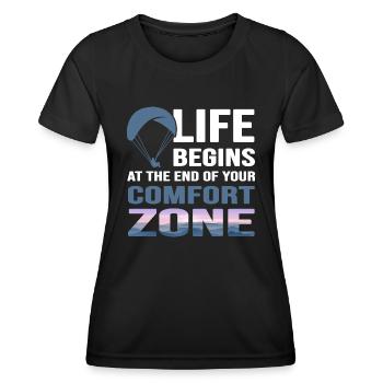 Parapente Parapente Zone de parapente Vol à voile - T-shirt sport Femme - noir - Devant - AI Model Female 172 light (172cm)