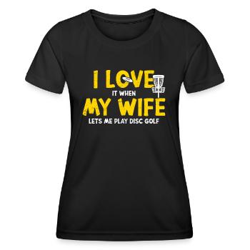 Disc Golf - T-shirt sport Femme - noir - Devant - AI Model Female 172 light (172cm)