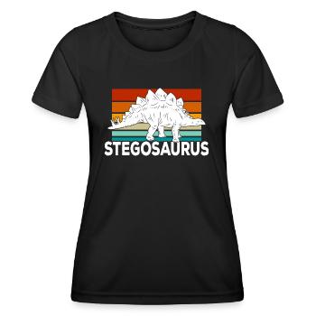 Stegosaurus Dino - Women's Functional T-Shirt - black - Front - AI Model Female 172 light (172cm)