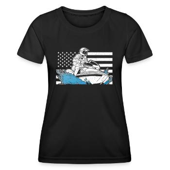 Jet Ski Jet Skiing - Women's Functional T-Shirt - black - Front - AI Model Female 172 light (172cm)
