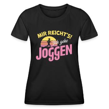 Mir reicht's Joggen! Laufshirt Fitness Motivation - Frauen Funktions-T-Shirt - Schwarz - Vorne - AI Model Female 172 light (172cm)