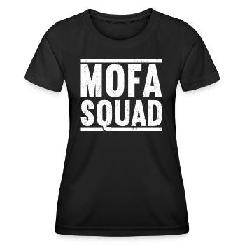Mofa Mofas Moped Zweirad Mofafahrer Rollerfahrer - Frauen Funktions-T-Shirt - Schwarz - Vorne - AI Model Female 172 light (172cm)