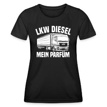 LKW Fahrer Lkw-Fahrer - Frauen Funktions-T-Shirt - Schwarz - Vorne - AI Model Female 172 light (172cm)