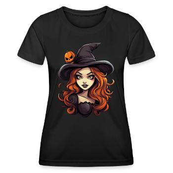 Design d’Halloween effrayant pour la prochaine fête - T-shirt sport Femme - noir - Devant - AI Model Female 172 light (172cm)