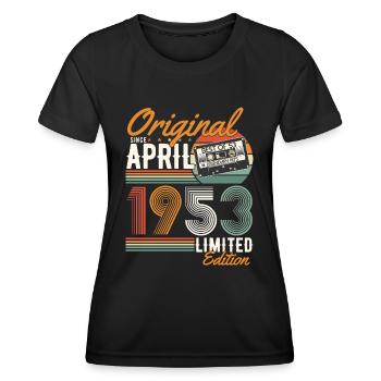 Original since April 1953 - Women's Functional T-Shirt - black - Front - AI Model Female 172 light (172cm)