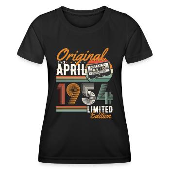 Original since April 1954 - Women's Functional T-Shirt - black - Front - AI Model Female 172 light (172cm)