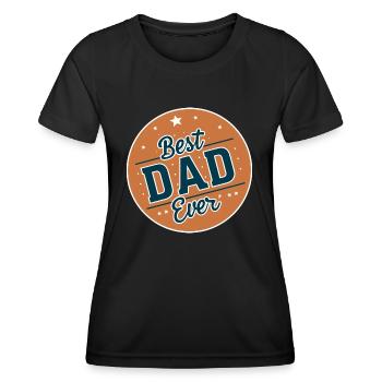Bester Papa für immer zum Vatertag od. Geburtstag - Frauen Funktions-T-Shirt - Schwarz - Vorne - AI Model Female 172 light (172cm)