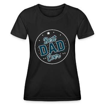 Bester Papa für immer zum Vatertag od. Geburtstag - Frauen Funktions-T-Shirt - Schwarz - Vorne - AI Model Female 172 light (172cm)