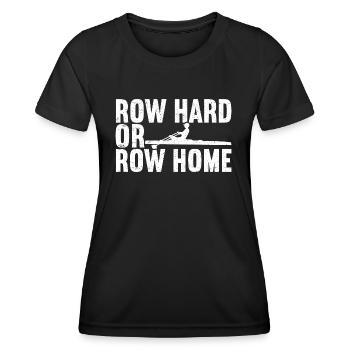 Aviron Bateau à rames Rameur - T-shirt sport Femme - noir - Devant - AI Model Female 172 light (172cm)