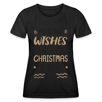 Holly Jolly Checkup Dentaire Noël - T-shirt sport Femme - noir - Devant - AI Model Female 172 light (172cm)