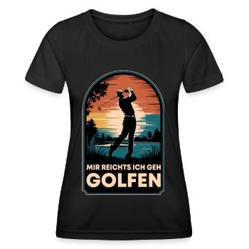 Mir reichts ich geh Golfen Lustiger Spruch Golfer - Frauen Funktions-T-Shirt - Schwarz - Vorne - AI Model Female 172 light (172cm)
