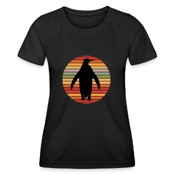 manchot - T-shirt sport Femme - noir - Devant - AI Model Female 172 light (172cm)