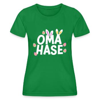 Oma Hase Beste Großmutter Häschen Liebe - Frauen Funktions-T-Shirt - Kelly Green - Vorne - AI Model Female 172 dark (172cm)